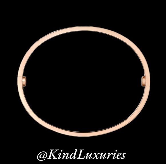 💎272💎 Plus Size Rose Gold or White Gold Carti3r LOVE Bracelet - Picture 8 of 16